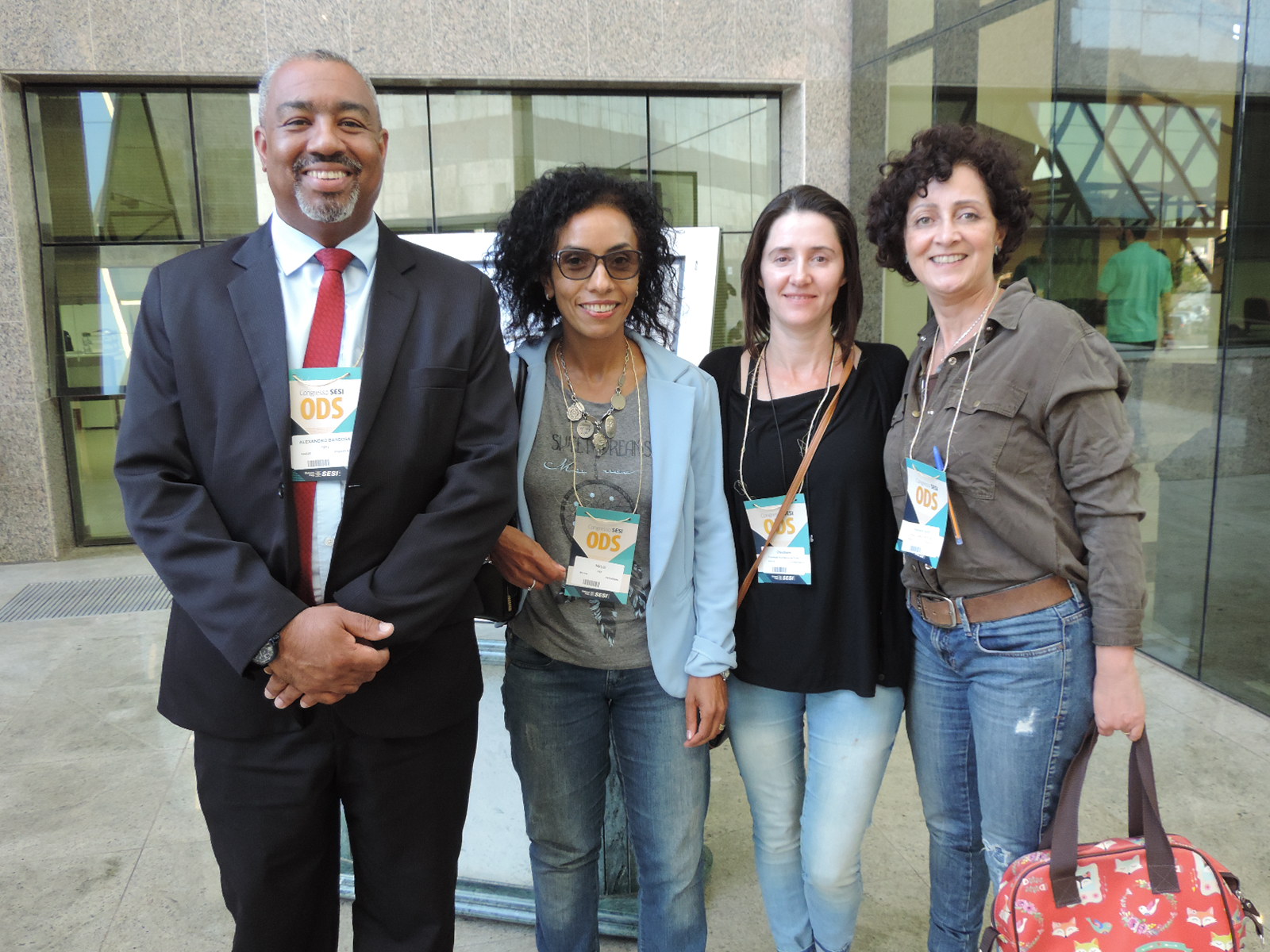 Por ordem: Diretor Presidente, Alexandro Luiz Barbosa, a Pedagoga da Escola Ecumênica, Nelci Fernandes, a Coordenadora de Projetos, Claudiane Pikes e a Vice-Diretora da Escola, Heloane Sozzi.